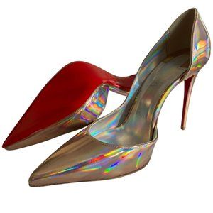 IRIZA PATENT LEATHER DÉCOLLETÉ - METALLIC pink.pristine